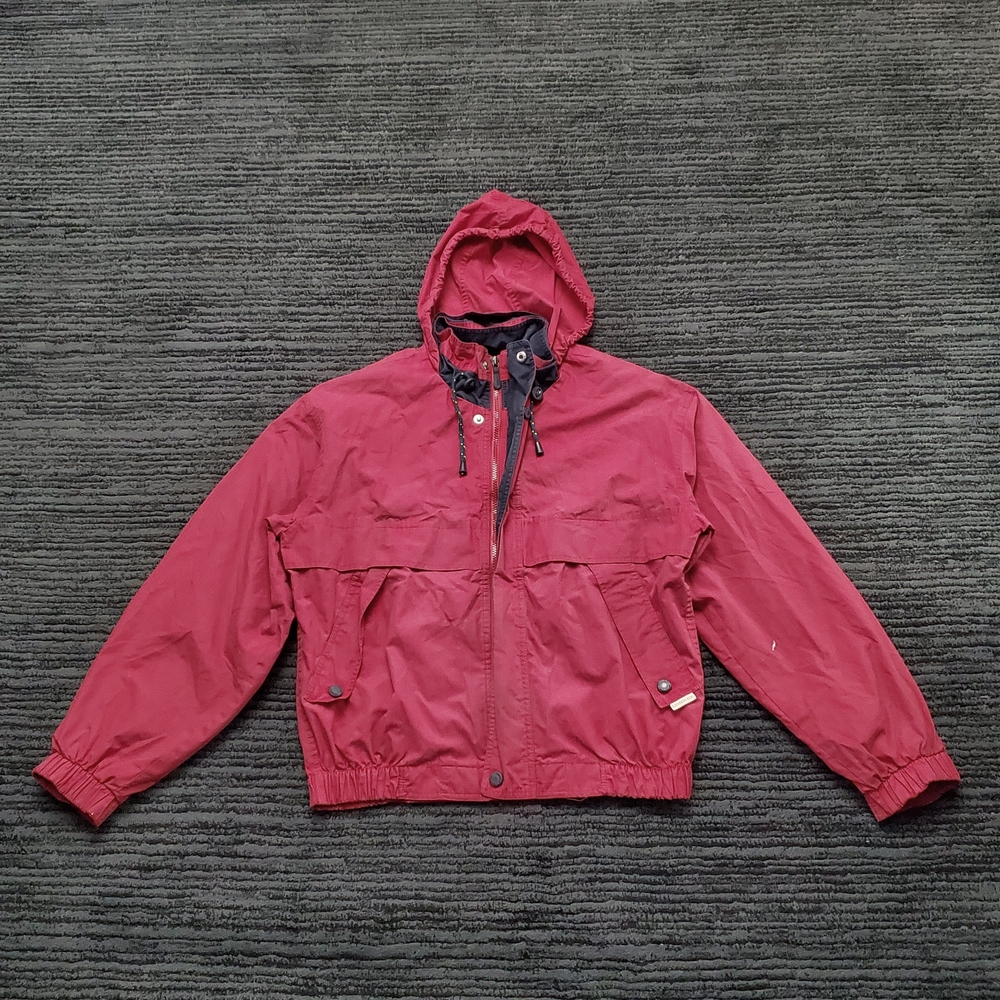 Vintage London Fog Size S Red Windbreaker Jacket with Hood